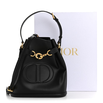 Christian Dior Calfskin CD Embossed Medium C'est Chain Bucket Bag Black 8 of 8