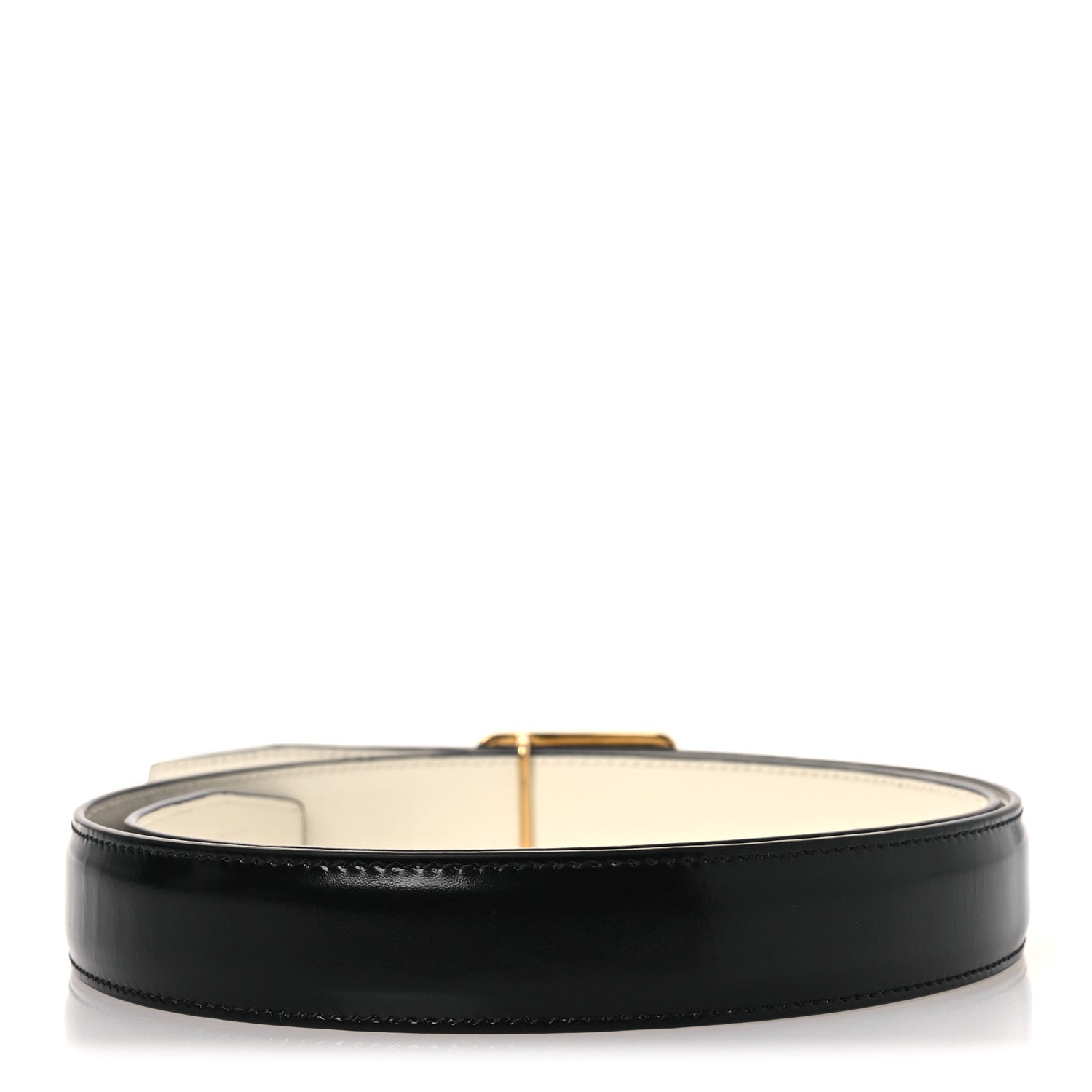 Celine Box Calfskin Reversible Triomphe 80 32 Belt Black White 4 of 7