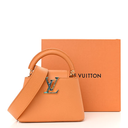Louis Vuitton Taurillon Mini Capucines Safran Imperial 10 of 10
