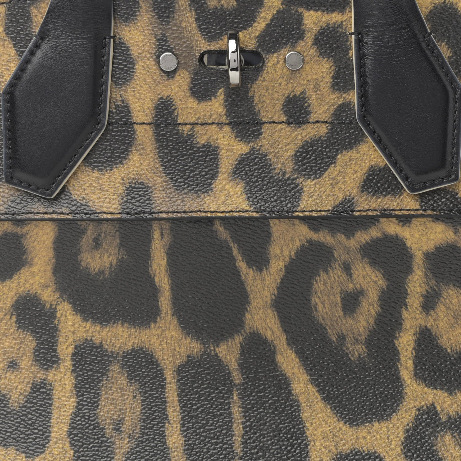 Louis Vuitton Canvas Calfskin Wild Animal Print City Steamer EW Marron 7 of 11