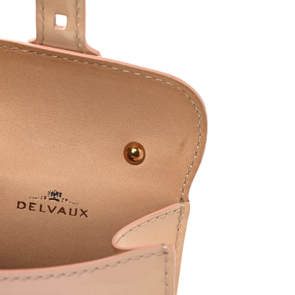 Delvaux Patent Calfskin Mini Brillant Bag Charm Beige 7 of 9