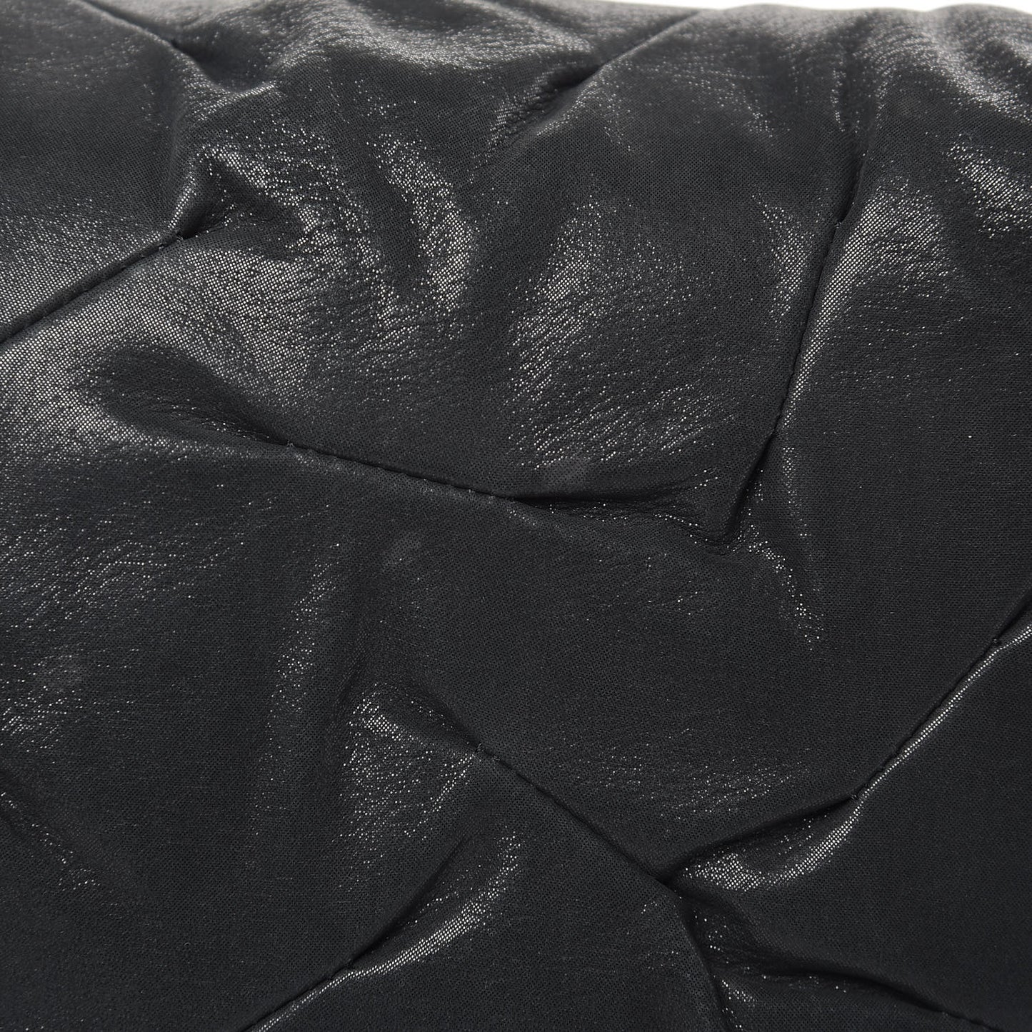 Iridescent Calfskin Glint Flap Black