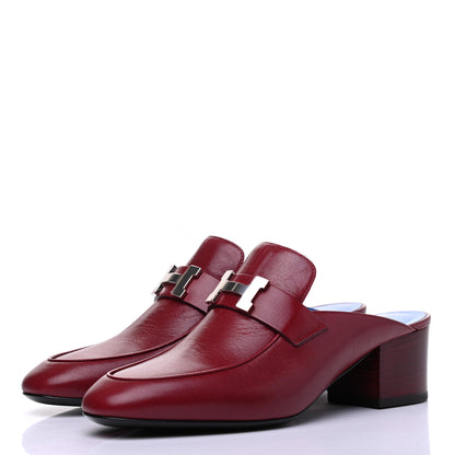 Hermes Goatskin Paradis Mules 37.5 Carmin 3 of 11