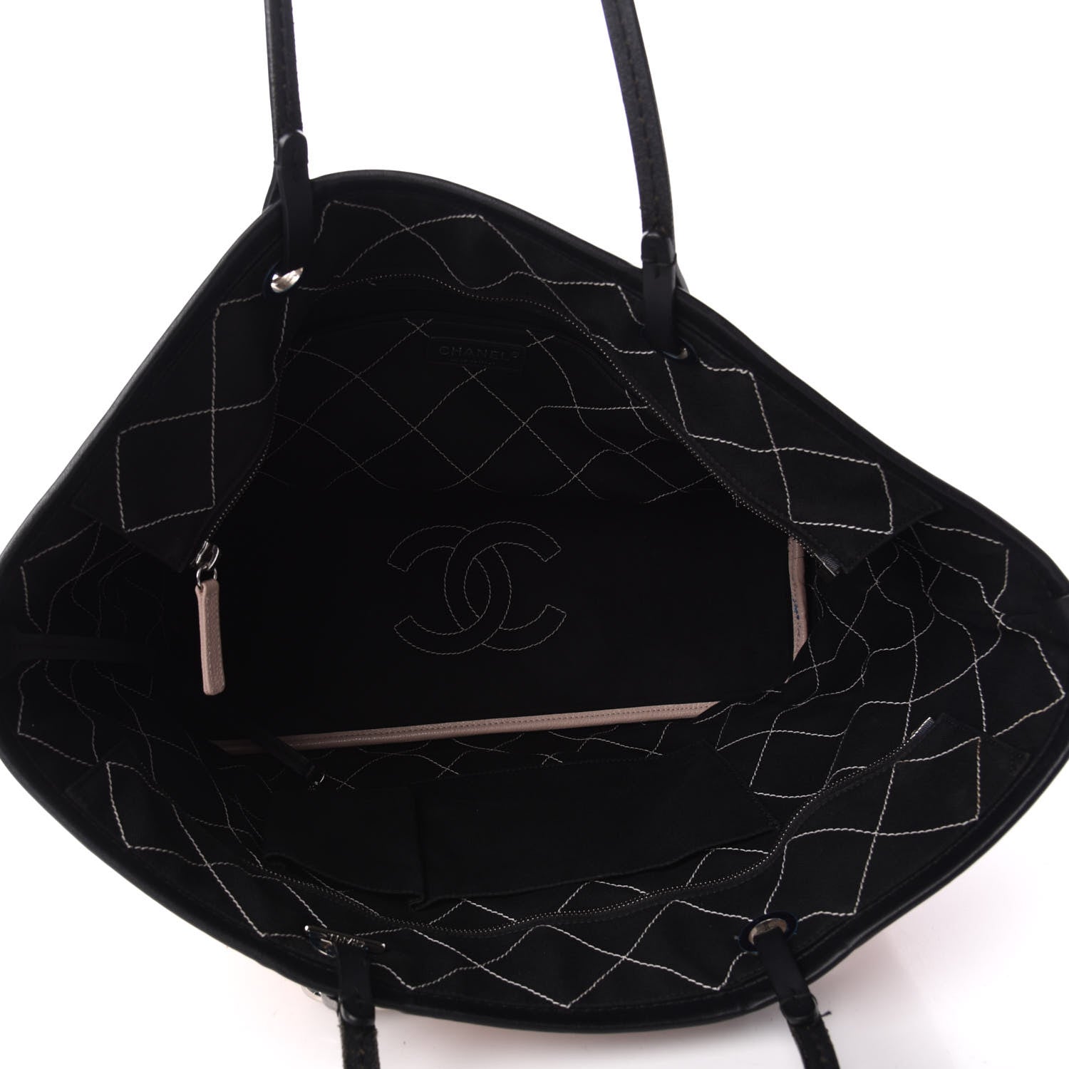 Chanel Grained Calfskin Large Shopping Fever Tote Light Pink 5 of 9