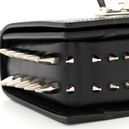 Alexander McQueen Calfskin Studded Jeweled Mini The Biker Knuckle Satchel Black 8 of 10