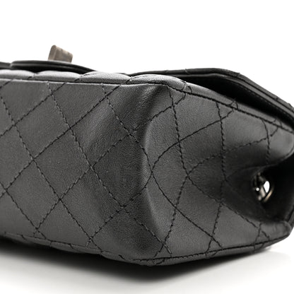 Chanel Metallic Sheepskin Quilted 2.55 Reissue Mini Flap Dark Grey 10 of 10