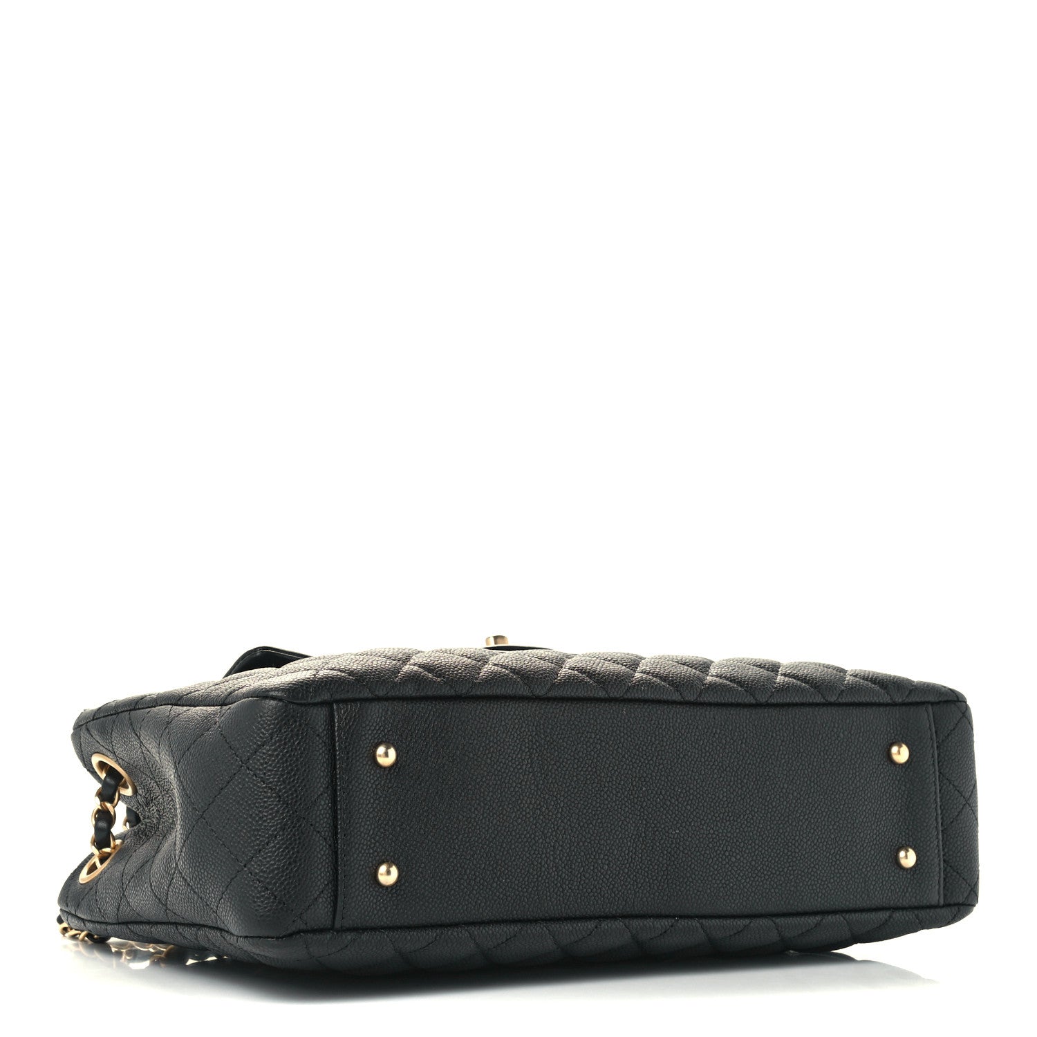 Chanel Caviar Calfskin Quilted Top Handle Flap Black 4 of 11