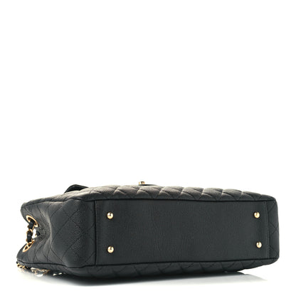 Chanel Caviar Calfskin Quilted Top Handle Flap Black 4 of 11