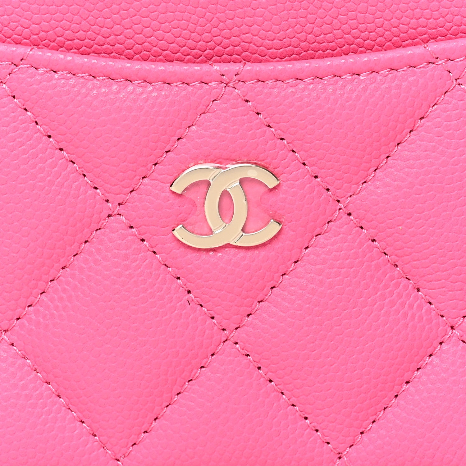 Chanel Caviar Quilted Card Holder Pink 9 of 10
