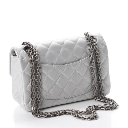 Chanel Iridescent Lambskin Quilted 2.55 Reissue Mini Flap White 3 of 11