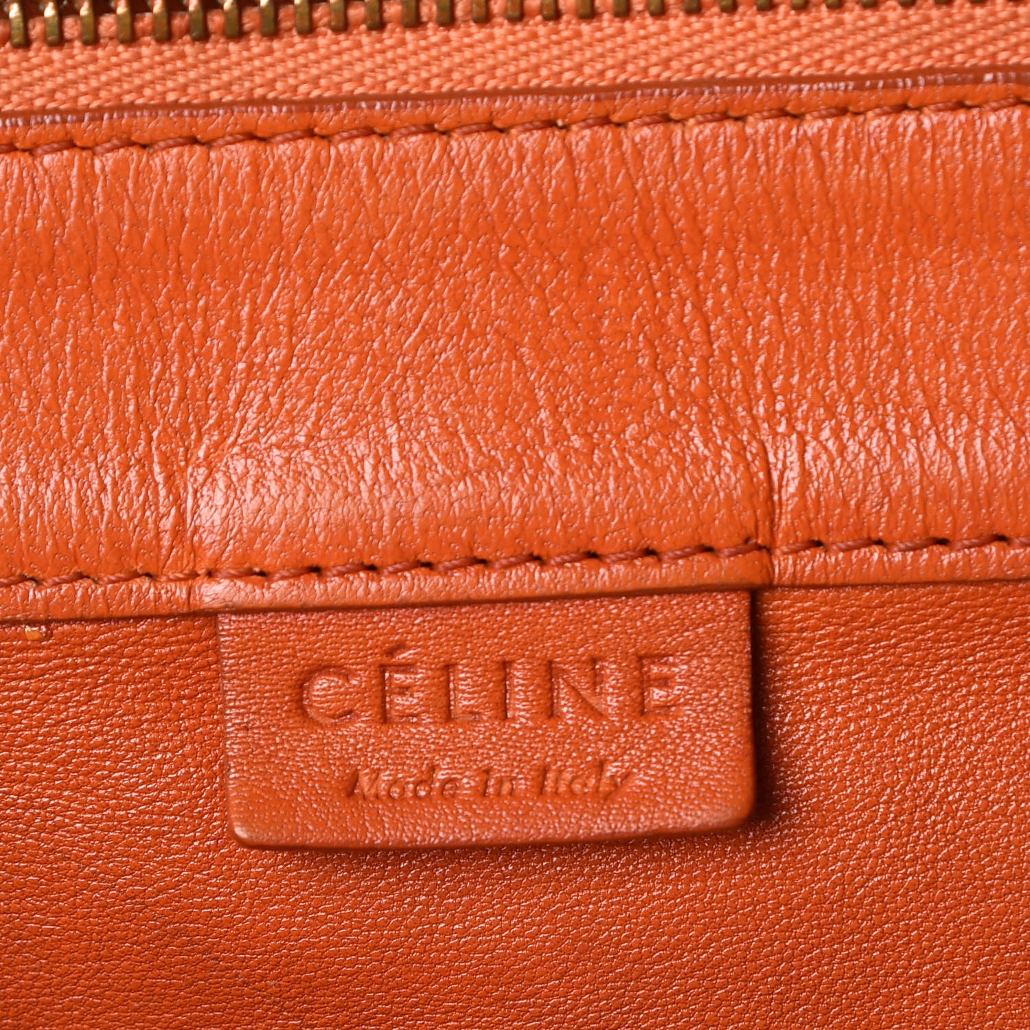 Celine Calfskin Large Horizontal Cabas Phantom Orange 6 of 13