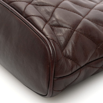 Chanel Lambskin Quilted Shoulder Bag Brown 10 of 10