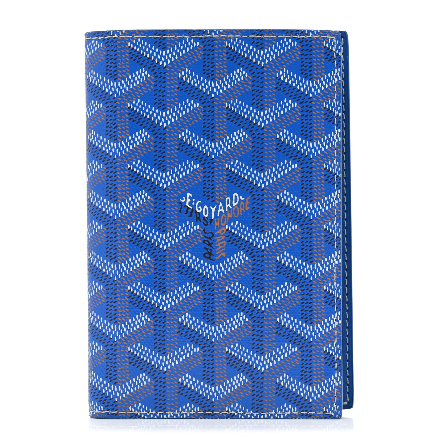 Goyardine Grenelle Passport Wallet Sky Blue