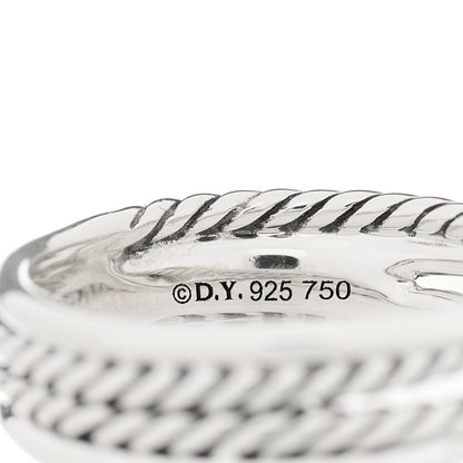 David Yurman Sterling Silver 18K Yellow Gold 6mm X Crossover Ring 54 7 3 of 3