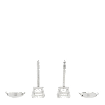 Tiffany Platinum Diamond 1.46ctw Round Solitaire Earrings 3 of 5