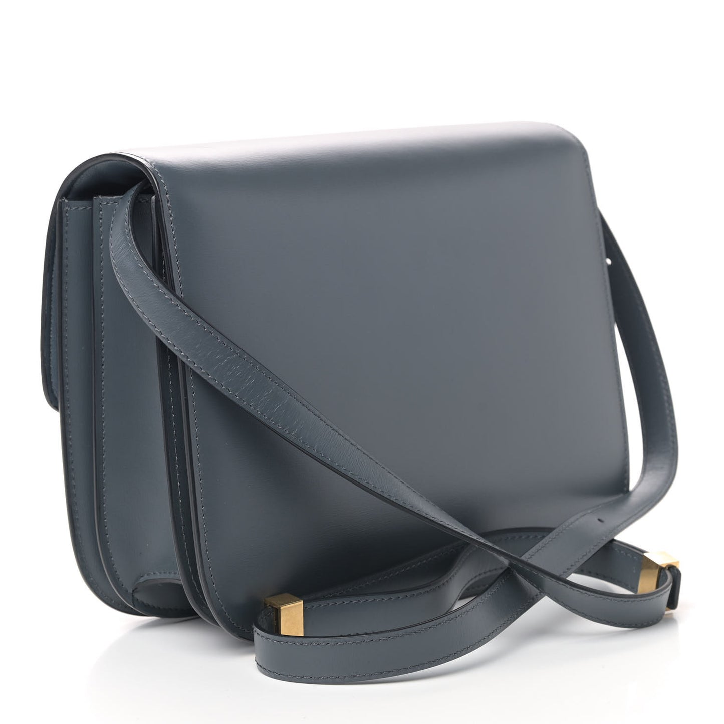 Box Calfskin Medium Classic Box Flap Bag Slate