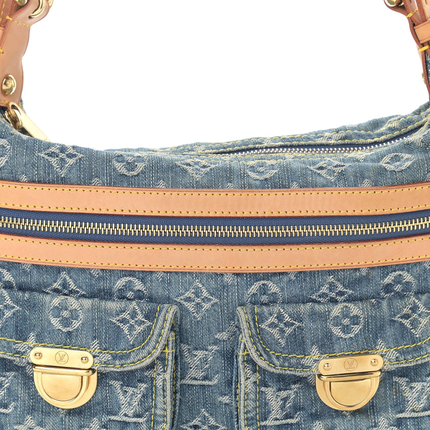 Monogram Denim Baggy PM Blue