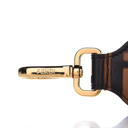Fendi Calfskin FF 1974 Embossed Mini Strap You Tobacco Black 5 of 5