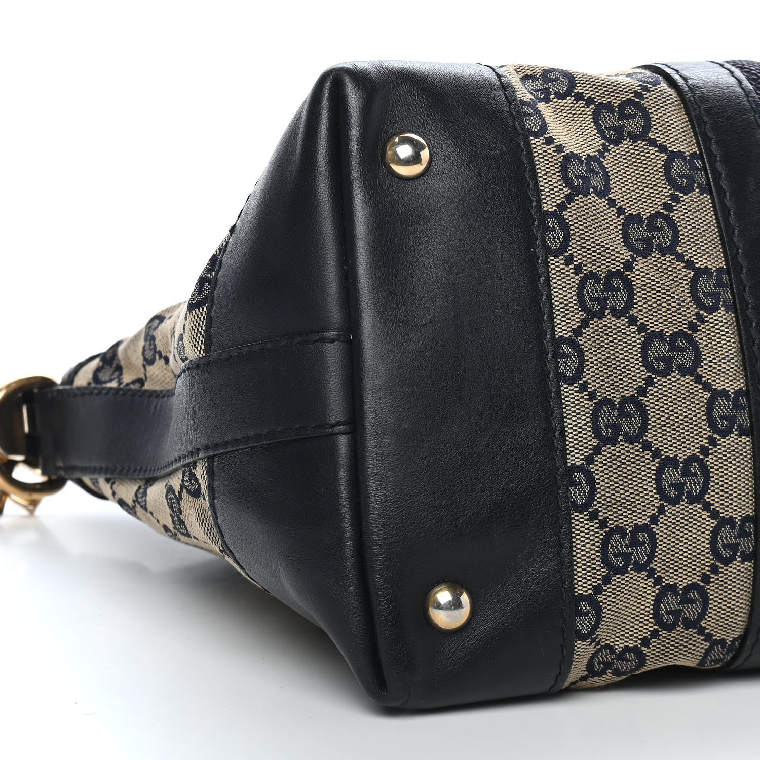 Gucci Monogram Vintage Web Medium Top Handle Bag Navy 7 of 10