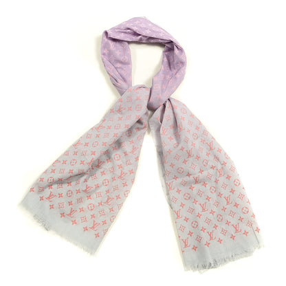 Louis Vuitton Cotton Monogram Sunrise Stole Blue Ciel 1 of 4