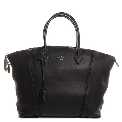 Louis Vuitton Veau Cachemire Soft Lockit MM Black 1 of 8