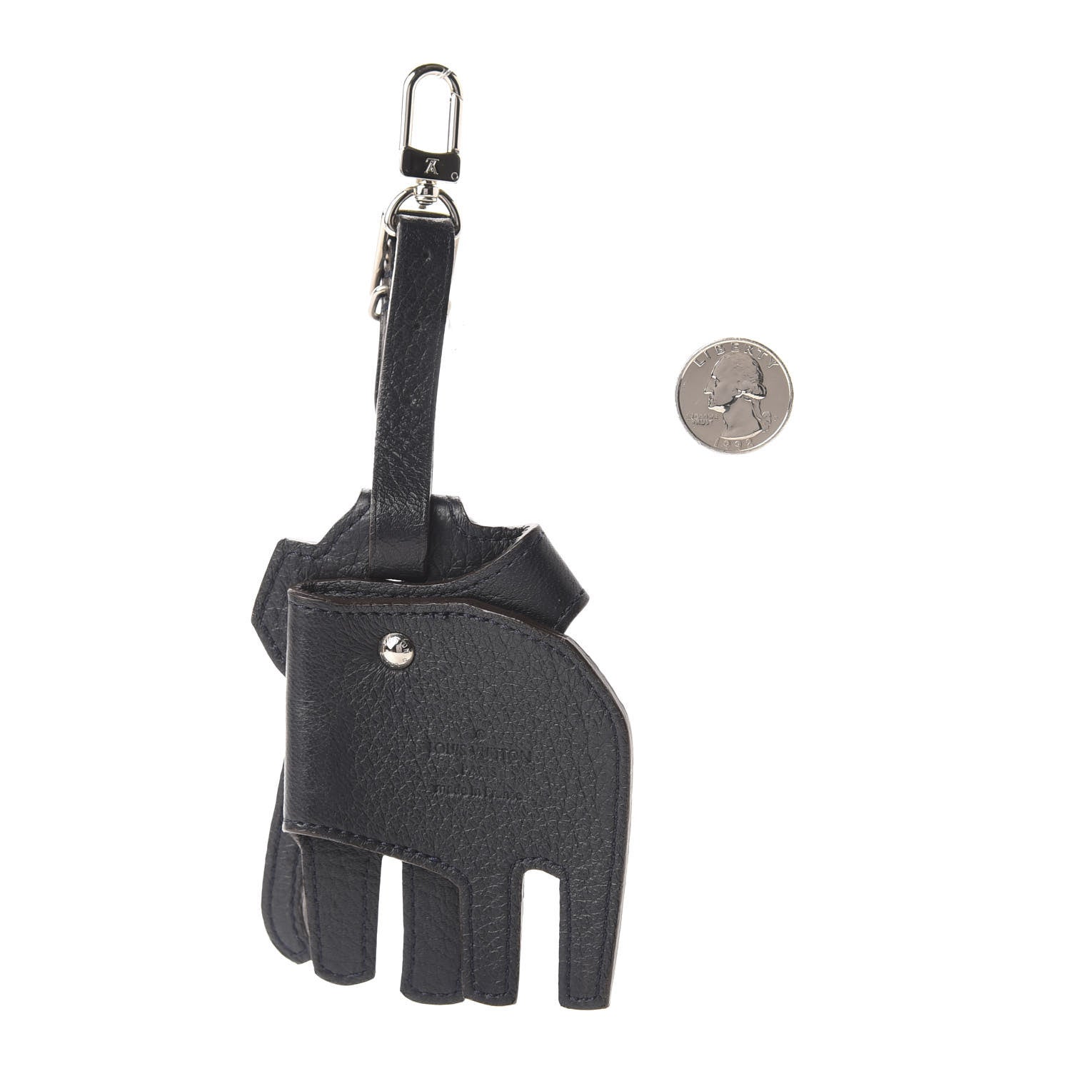 Louis Vuitton Taiga Elephant Luggage Tag Black 2 of 4