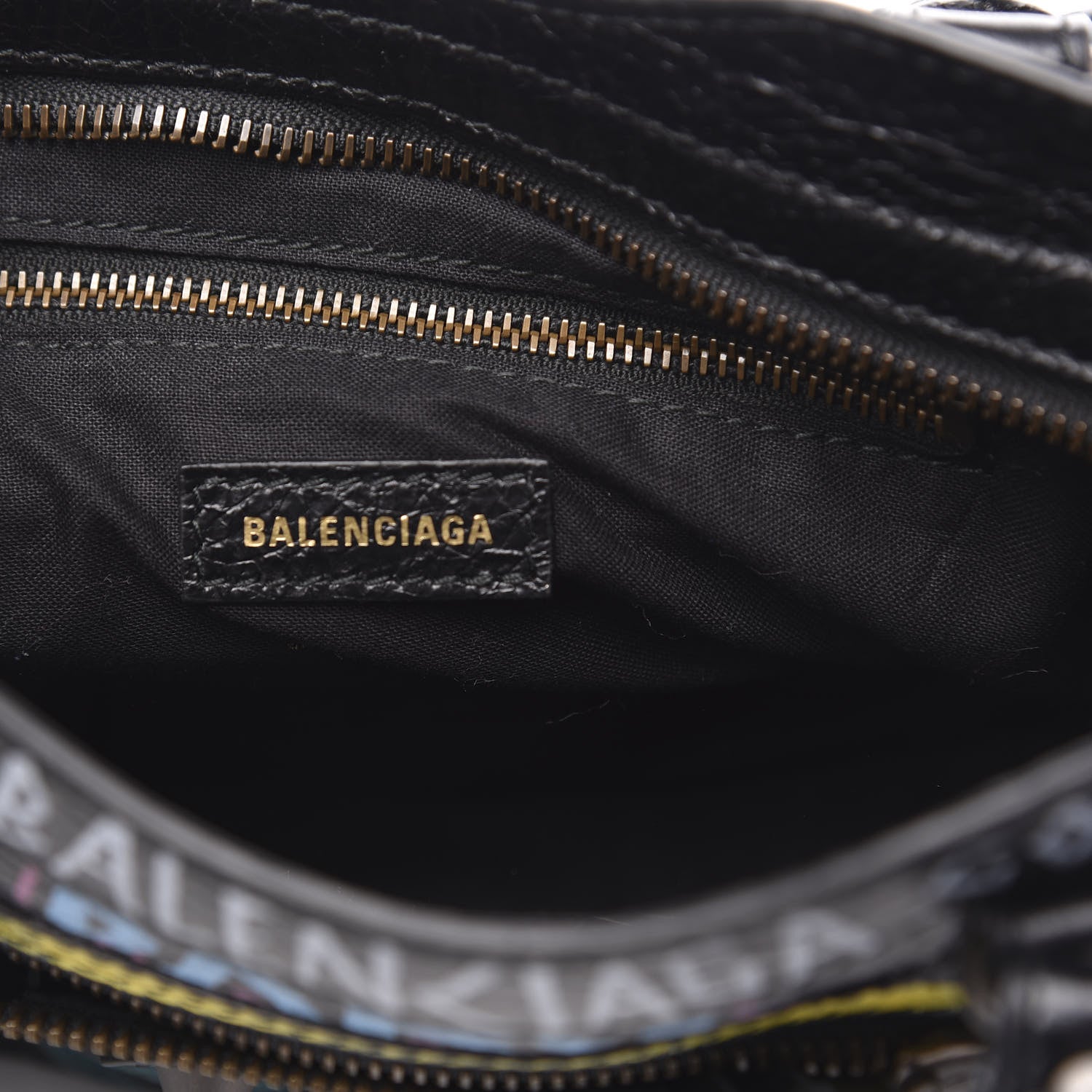 Balenciaga Agneau Arena Graffiti All Over Classic Hardware Mini City Black Multicolor 6 of 9