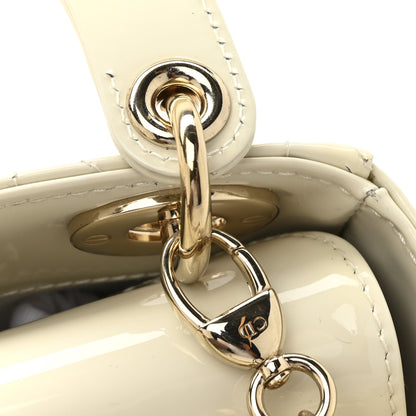 Christian Dior Patent Cannage Mini Lady Dior Ivory 11 of 12