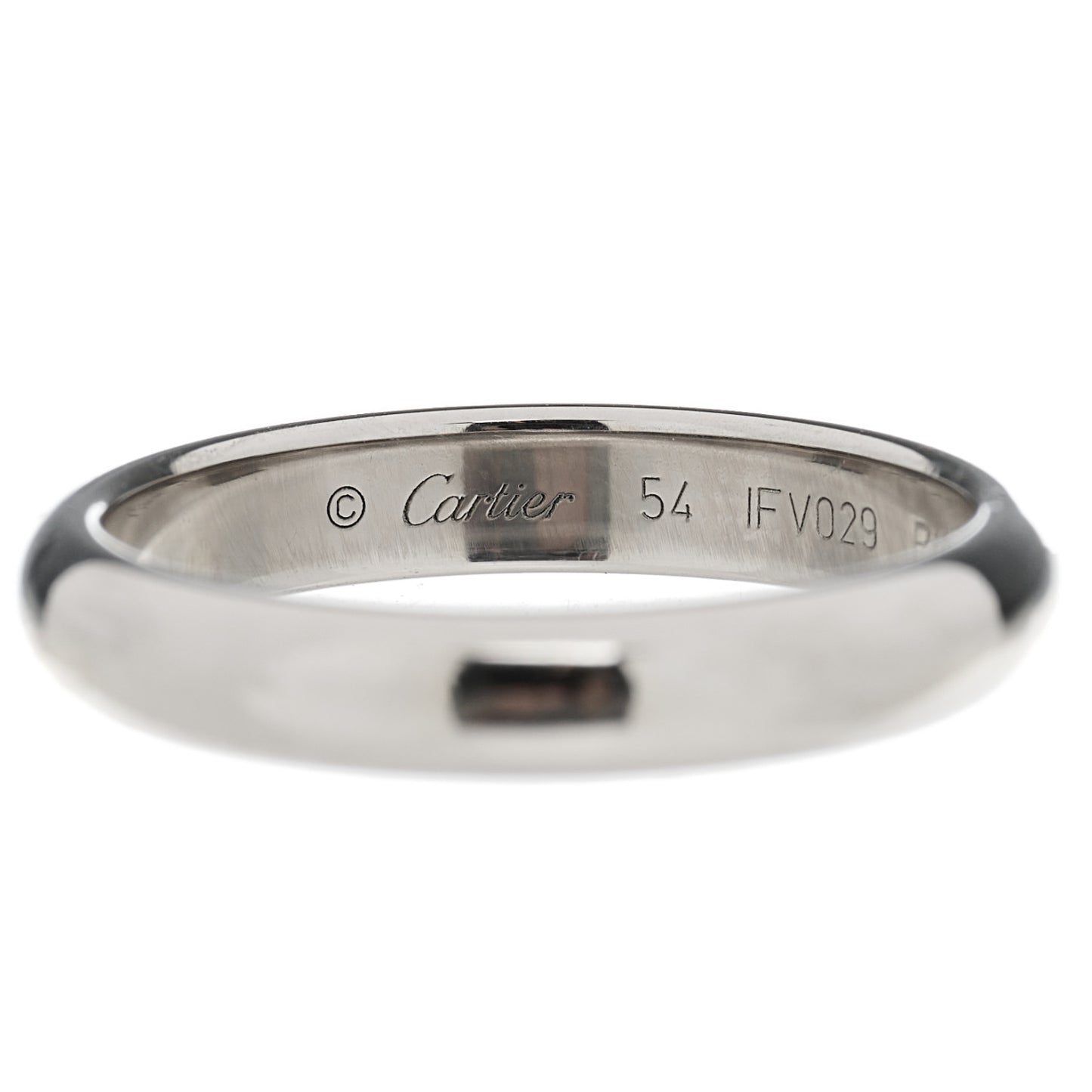 Platinum 3.5mm 1895 Wedding Band Ring 54 6.75
