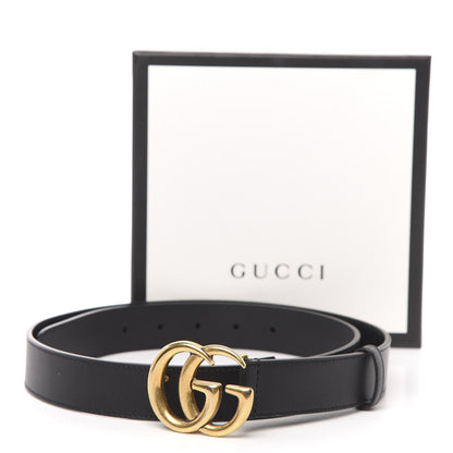 Gucci Calfskin Double G 30mm Belt 95 38 Black 6 of 6