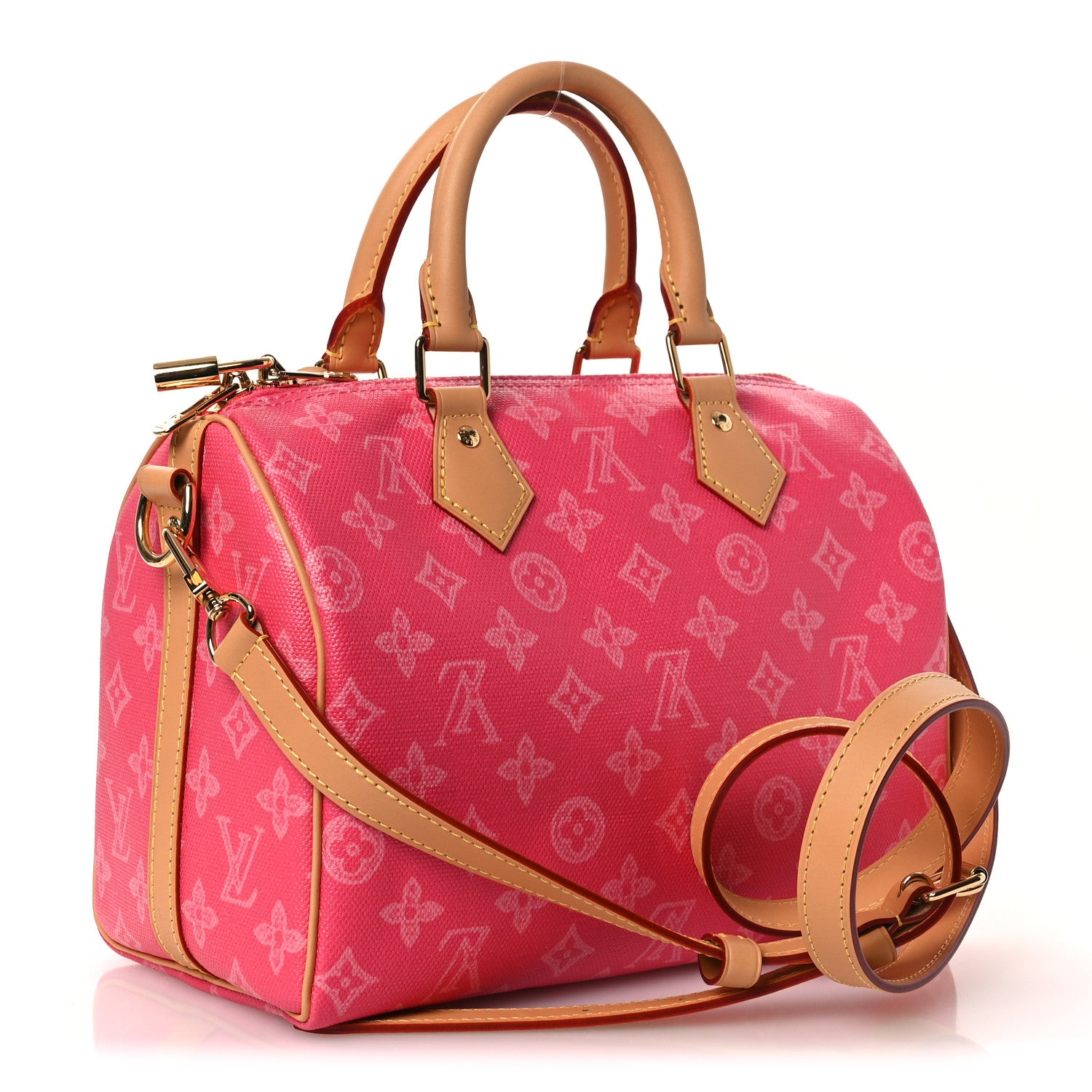 Louis Vuitton Monogram Origine Speedy Bandouliere 25 Rose Ruban 4 of 19