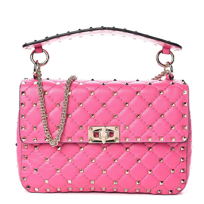 Valentino Garavani Nappa Medium Rockstud Spike Shoulder Bag Pink Orchid 1 of 11