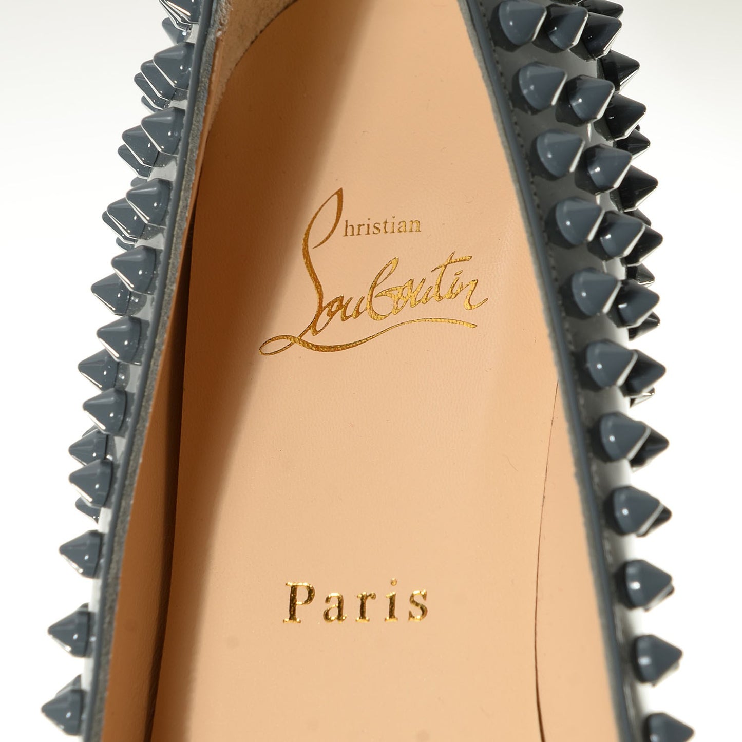 Patent Pigalle Spikes Flats 39 Grey