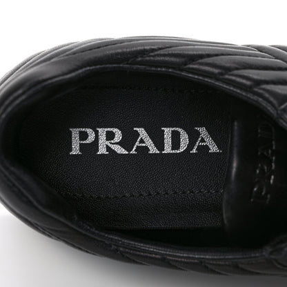 Prada Nappa Diagramme Womens Low Top Sneakers 39.5 Black 6 of 7