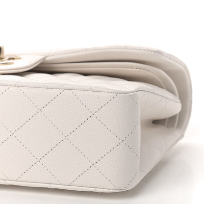 Chanel Caviar Quilted Small Double Flap White 7 of 9