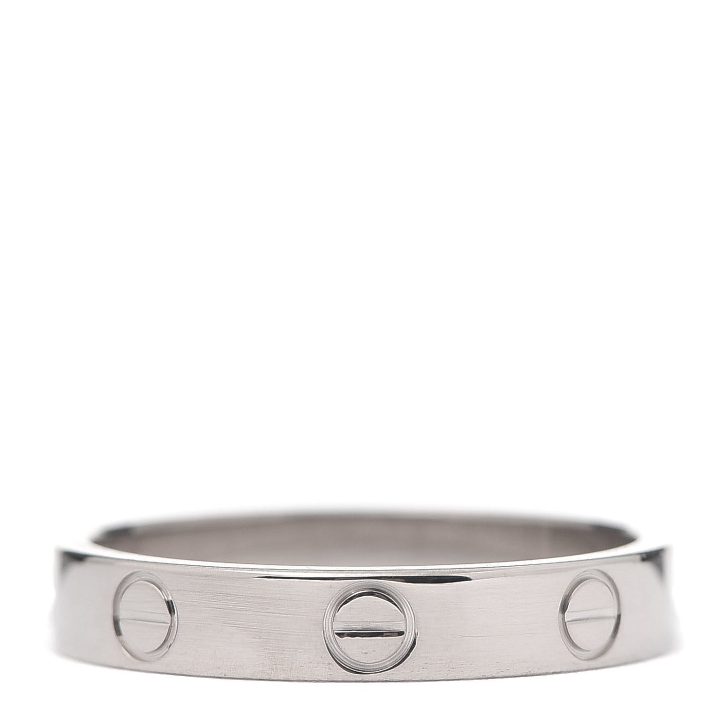 18K White Gold 3.5mm LOVE Wedding Band Ring 55 7.25