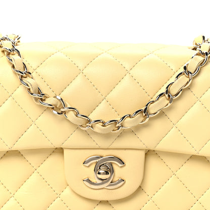 Chanel Lambskin Quilted Mini Rectangular Flap Light Yellow 9 of 12