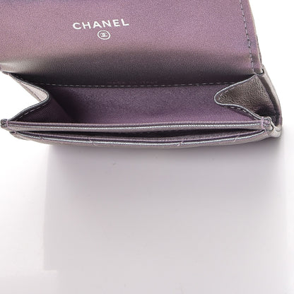 Chanel Iridescent Lambskin Chevron Quilted Reissue Card Holder Light Purple 5 of 8