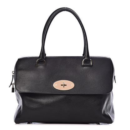 Mulberry Glossy Goatskin Medium Del Rey Satchel Black 1 of 11