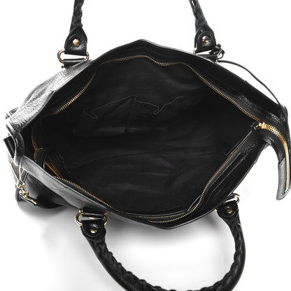 Balenciaga Chevre Gold Metallic Edge Hardware City Black 6 of 12