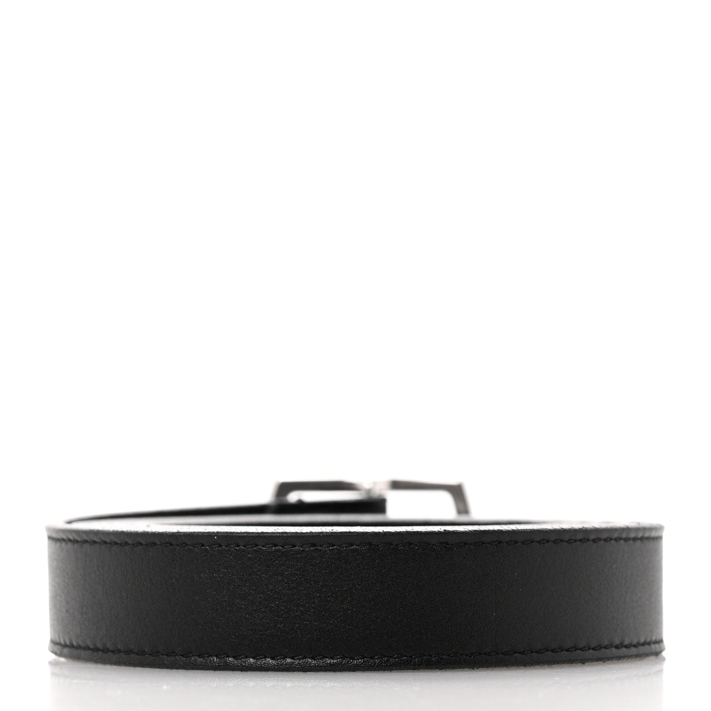 Smooth Calfskin Square Buckle Belt 100 40 Black
