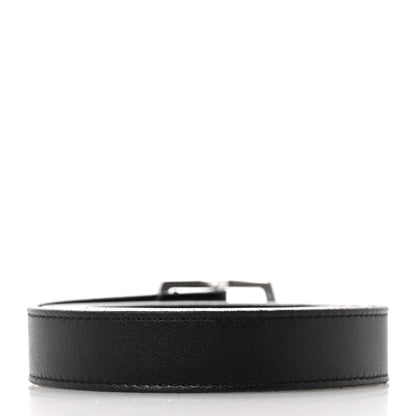 Saint Laurent Smooth Calfskin Square Buckle Belt 100 40 Black 2 of 8