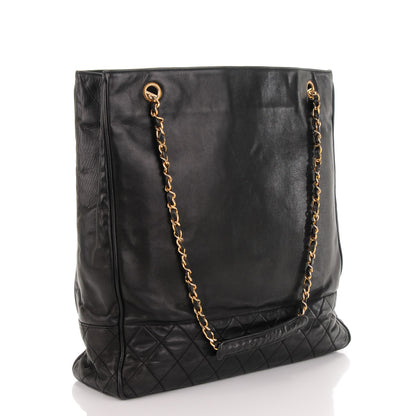Chanel Lambskin Shopping Tote Black 3 of 8