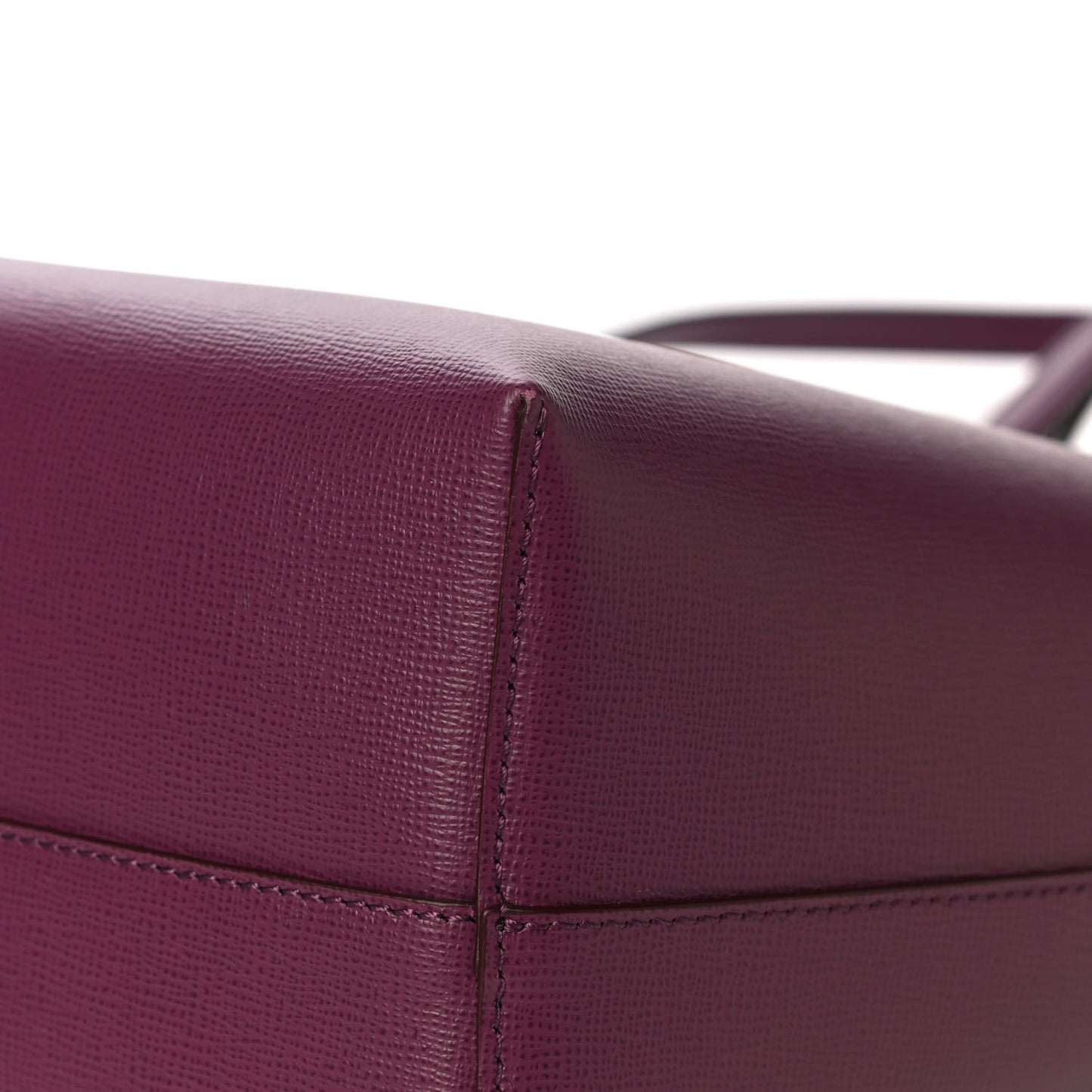 Grained Calfskin Small T Tote Bordeaux