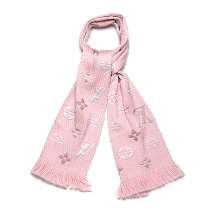 Louis Vuitton Wool Silk Logomania Shine Scarf Pink 1 of 5