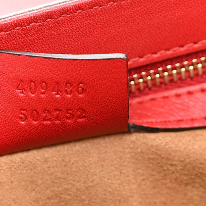 Gucci GG Supreme Monogram Calfskin Medium Padlock Shoulder Bag Beige Hibiscus Red New Rosette 7 of 10