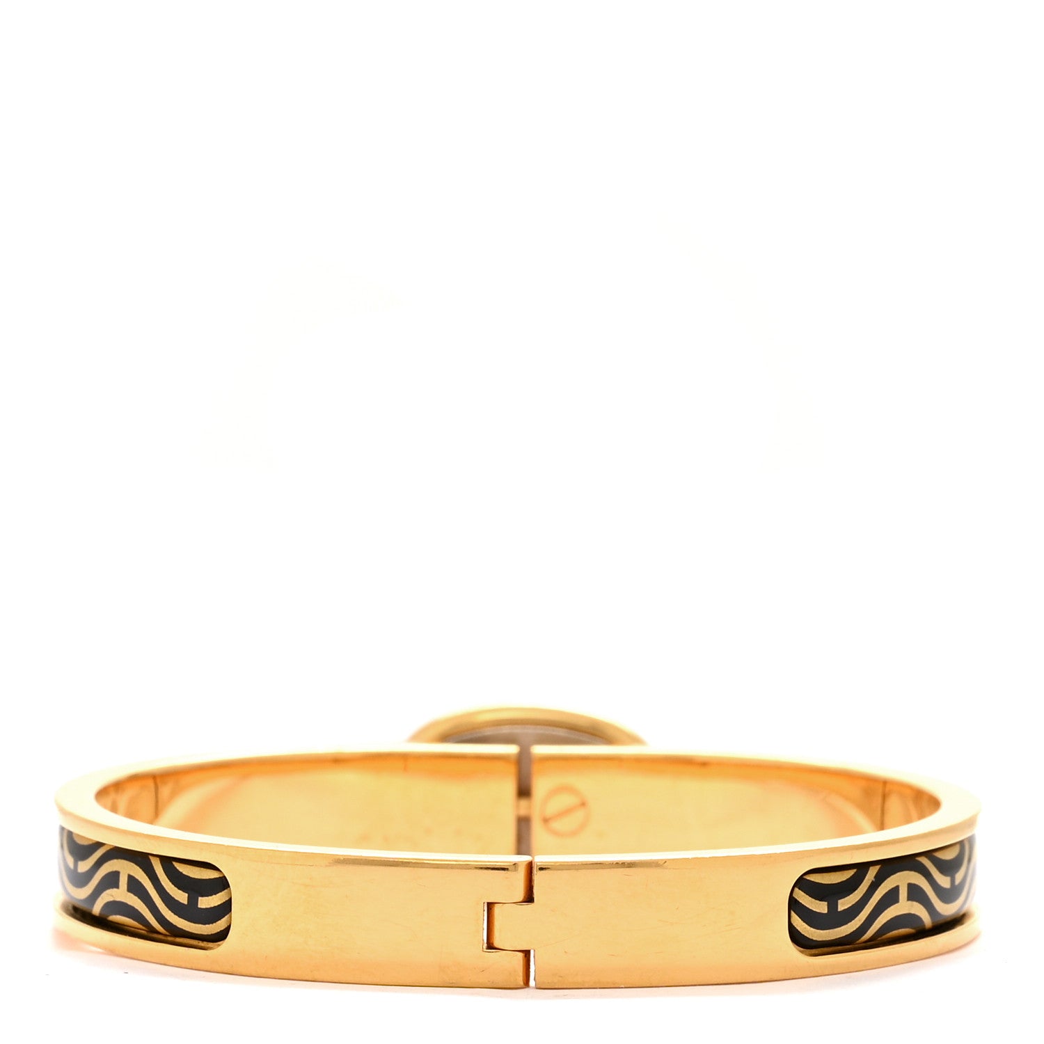 Hermes Enamel Printed Ghost H Mini Clic Chaine d'Ancre Bracelet PM Black 3 of 6