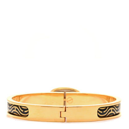 Hermes Enamel Printed Ghost H Mini Clic Chaine d'Ancre Bracelet PM Black 3 of 6