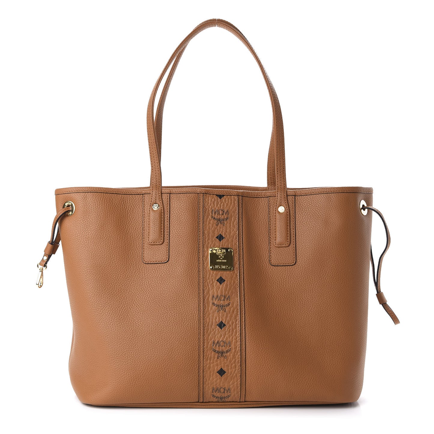 Calfskin Medium Liz Reversible Shopper Tote Cognac
