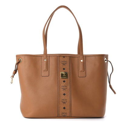 MCM Calfskin Medium Liz Reversible Shopper Tote Cognac 1 of 15
